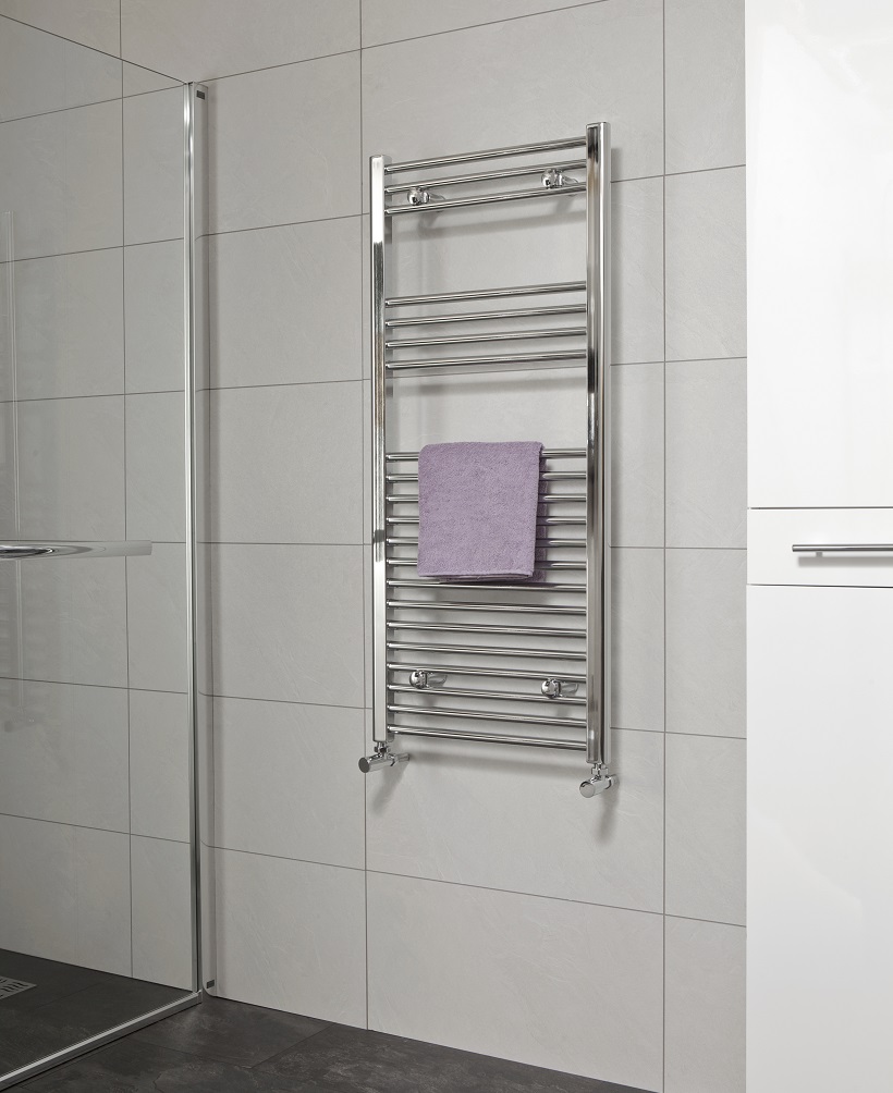 Sonas 1200 x 500 Straight Towel Rail - Chrome