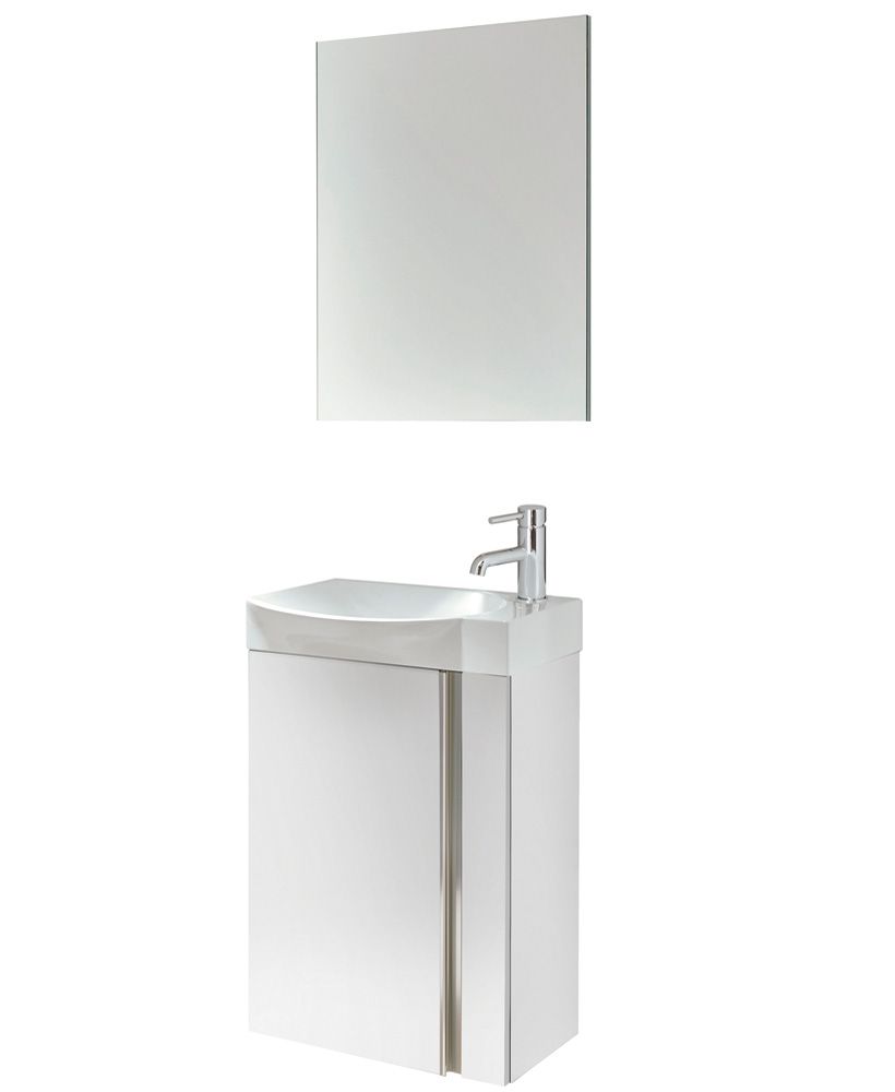 Prague 45cm Gloss White Wall Hung Vanity Unit