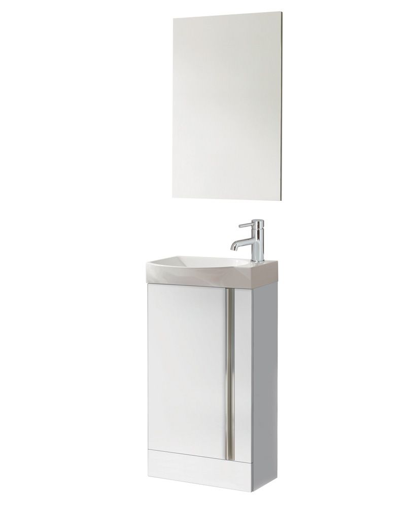 Prague Gloss White 45cm Floor Standing Vanity Unit