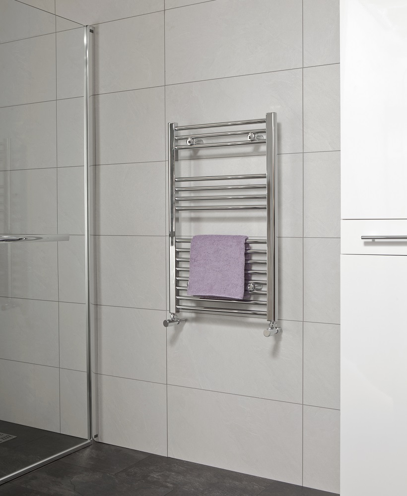 Sonas 800 x 500 Straight Towel Rail - Chrome