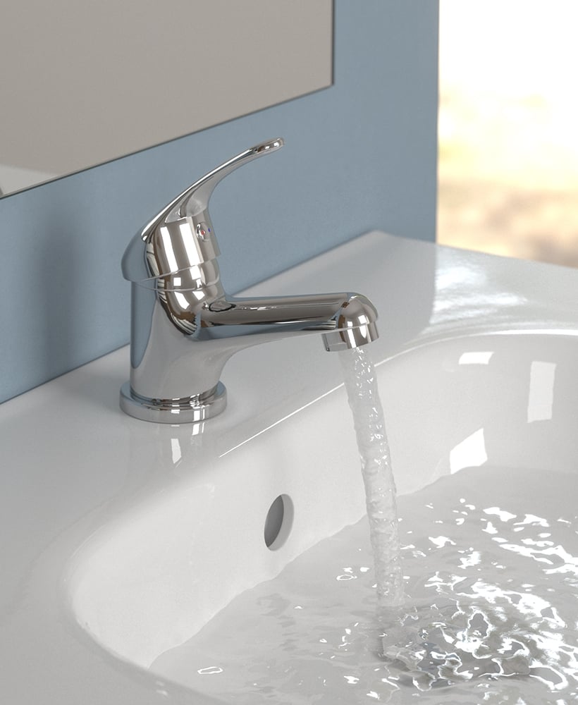 Alpha Single Lever Basin Mixer with FREE Click Clack Basin Waste