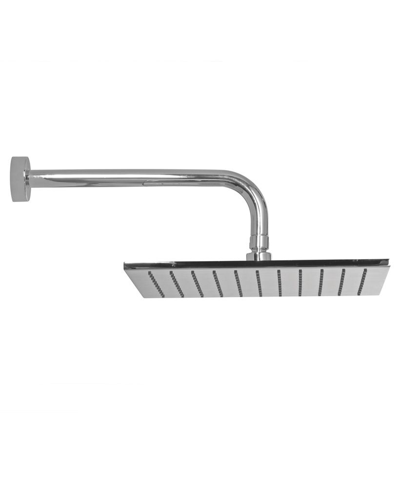 Arva Square 200 Shower Head & 300mm Round Wall Shower Arm