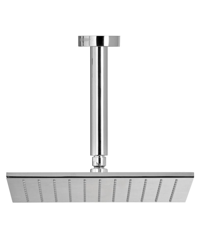 Arva Square 250 Shower Head & 200mm Round Ceiling Shower Arm