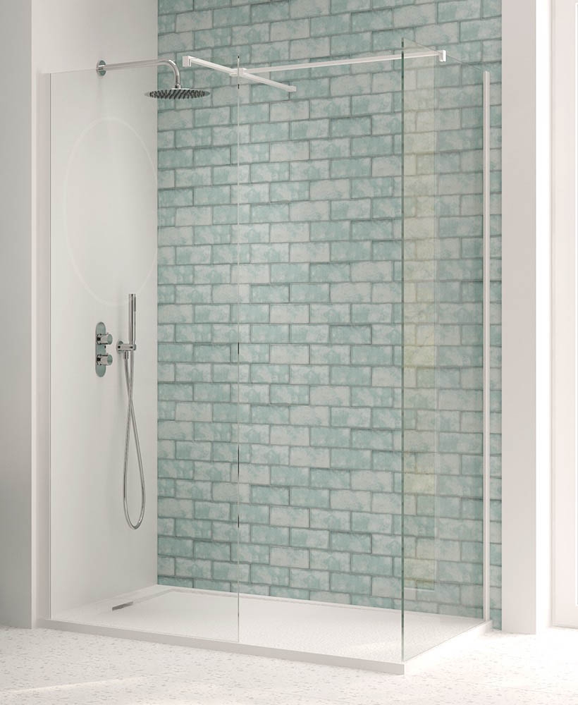 Aspect 800mm Wetroom Panel - Matt White