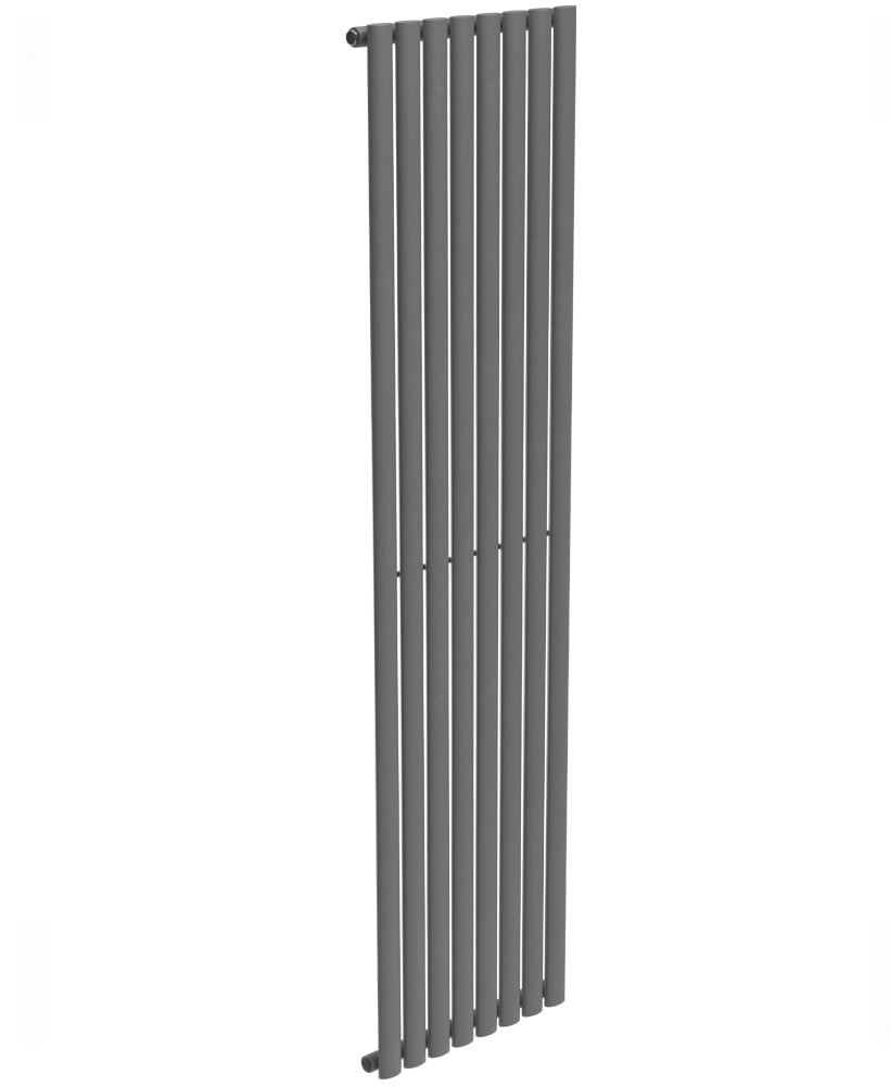 Amura Elliptical Tube Vertical Designer Radiator 1800 x 480 Single Panel Anthracite