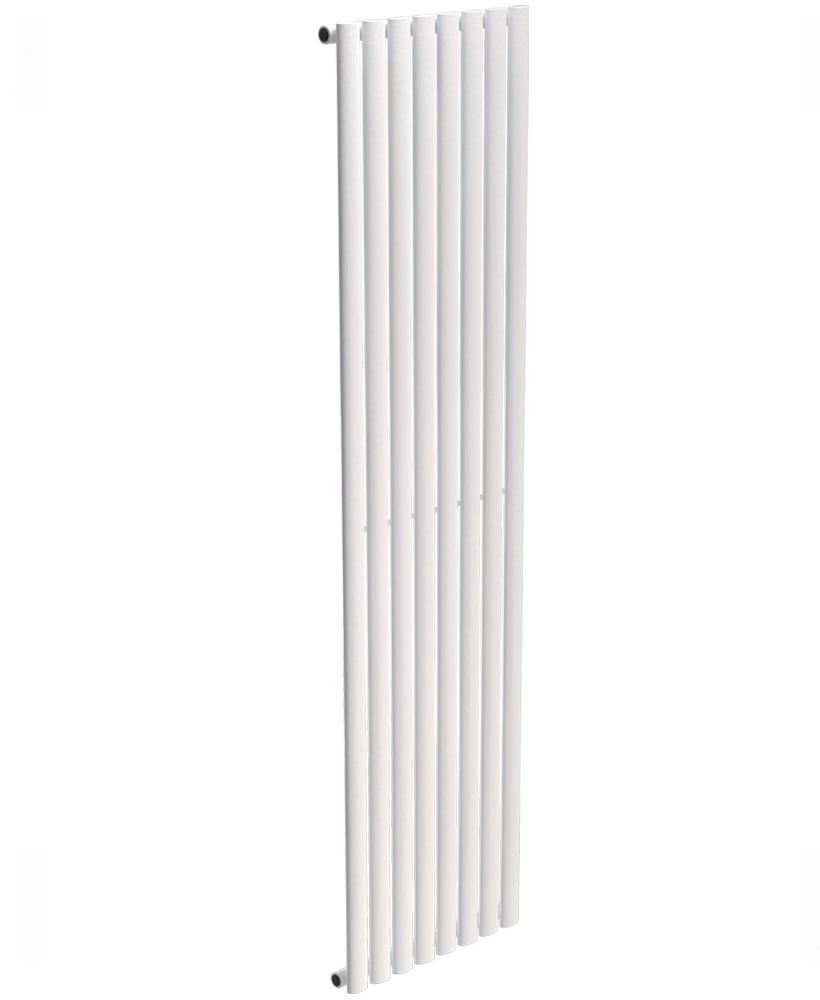 Amura Elliptical Tube Vertical Designer Radiator 1800 x 480 Single Panel White