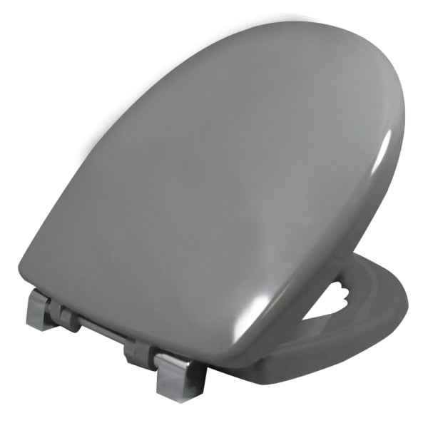 Avalon seat & cover grey metal top fix hinge