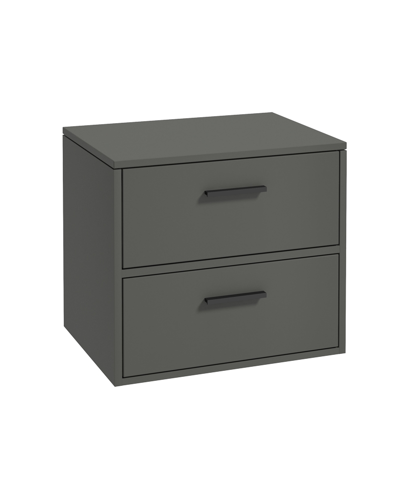 Finland 60cm Unit with Counter Top Black Handle Matt Dolphin Grey