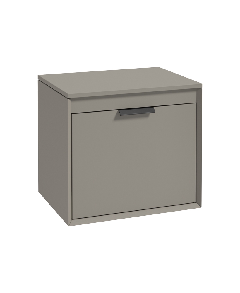 Fjord 60cm Unit with Counter Top Black Handle Matt Khaki