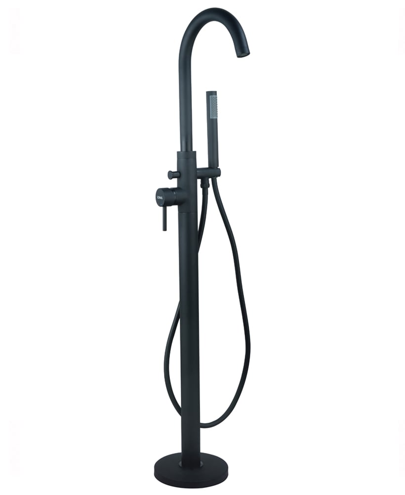 Harrow Black Floor Standing Bath Shower Mixer