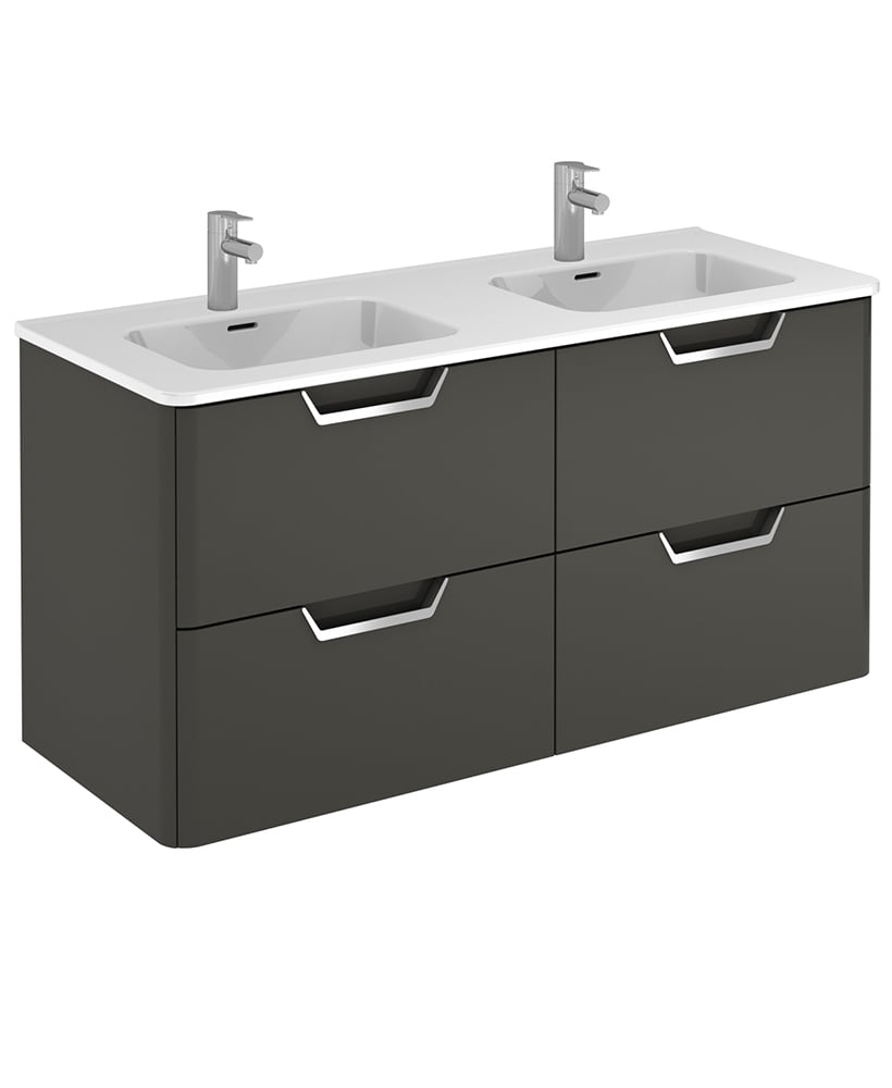 Lyon Gloss Grey 120cm Vanity Unit