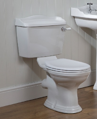 Cambridge close coupled Lever Cistern WC-Soft Close Seat