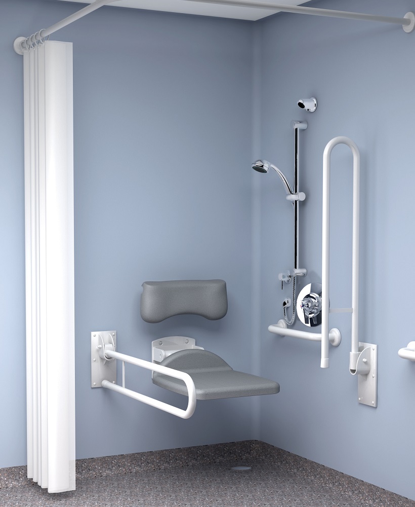 Inta Doc M Shower Pack Concealed Valve - White Rails