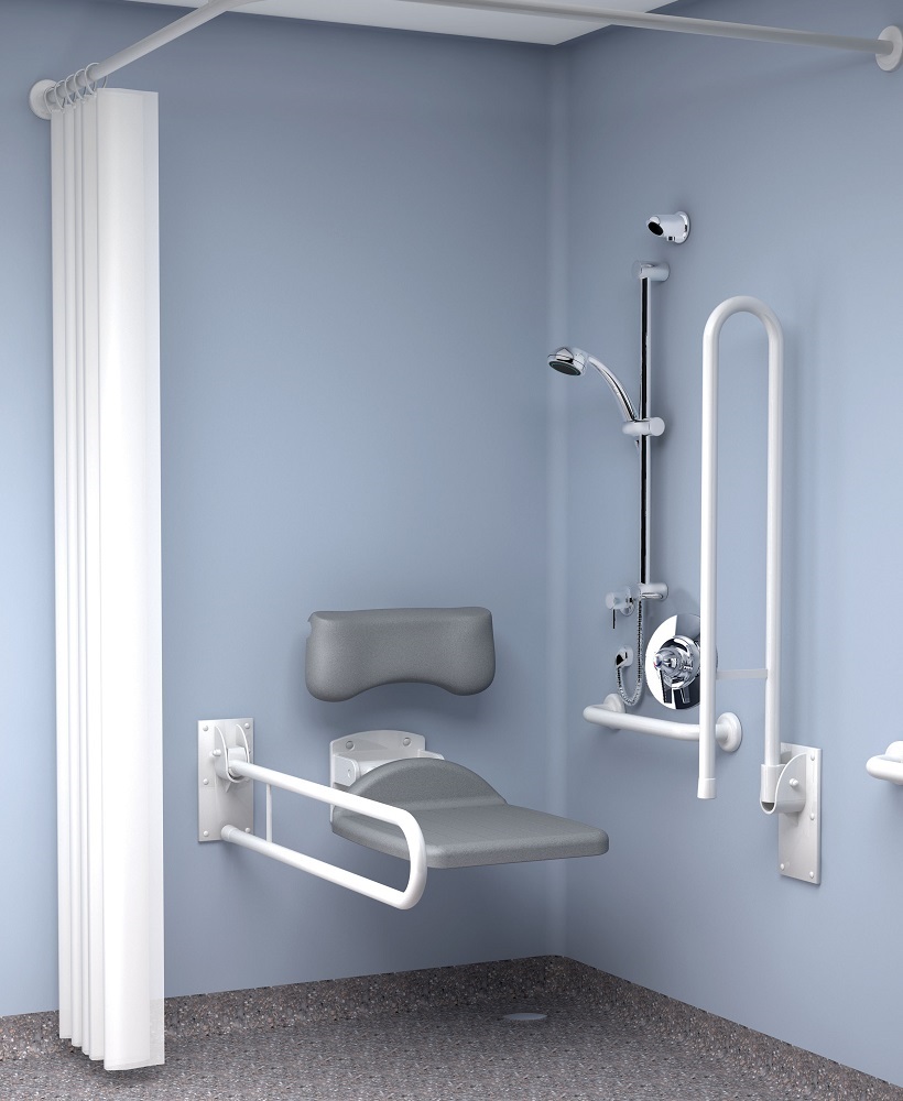 Inta Doc M Shower Pack Exposed Valve - Blue Rails