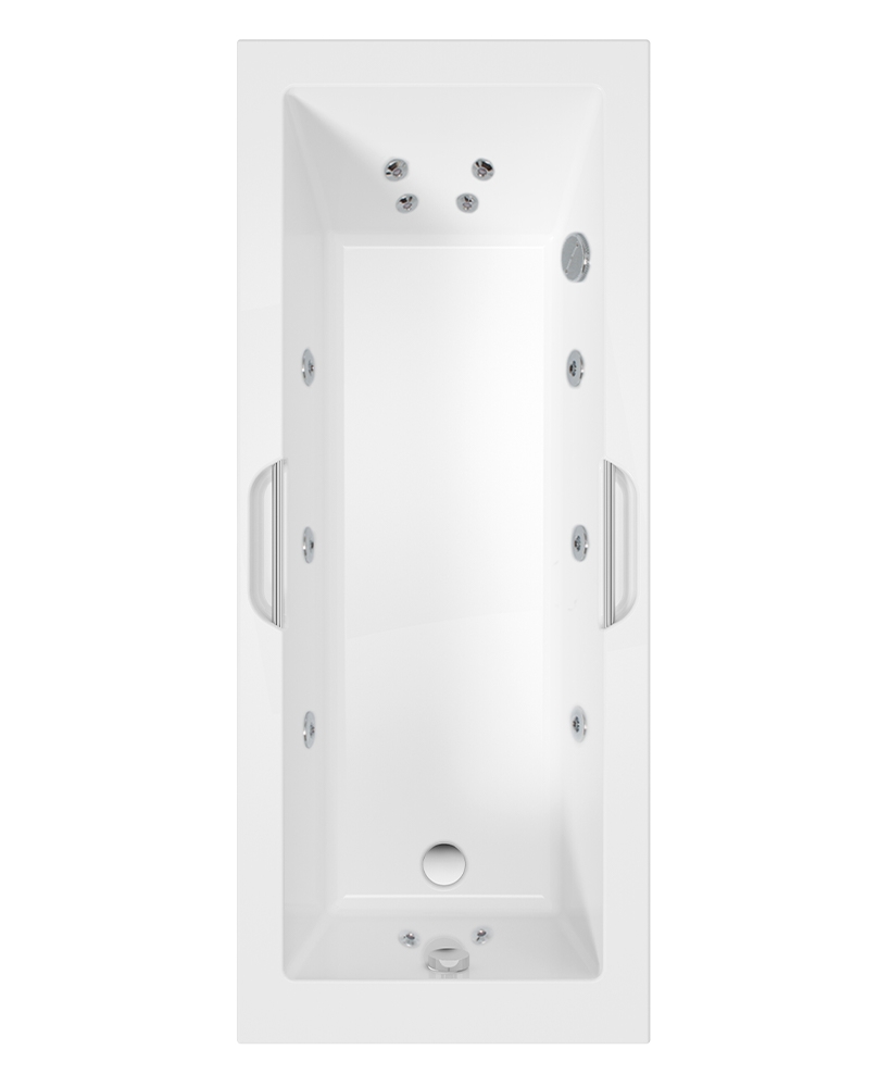 Cadenza Single Ended 12 Jet Bath 170X70 White