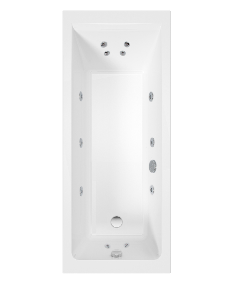 Cubo 1700x700 Single Ended 12 Jet Bath