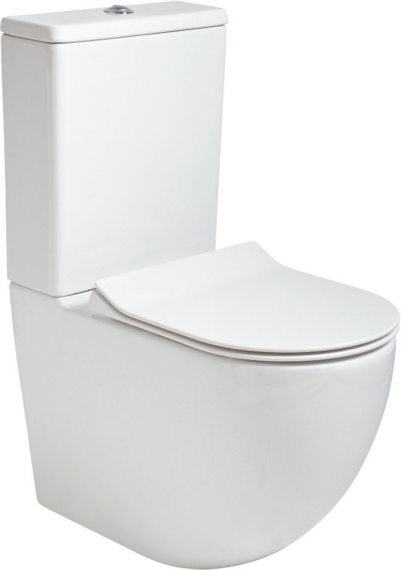 Inspire Fully Shrouded Rimless WC Pack - Slim Soft Close Seat