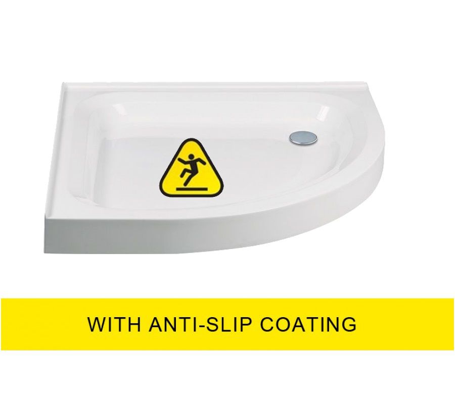 JT Ultracast 1000 Quadrant  Radius 550 2 Upstand Shower Tray - Anti Slip 