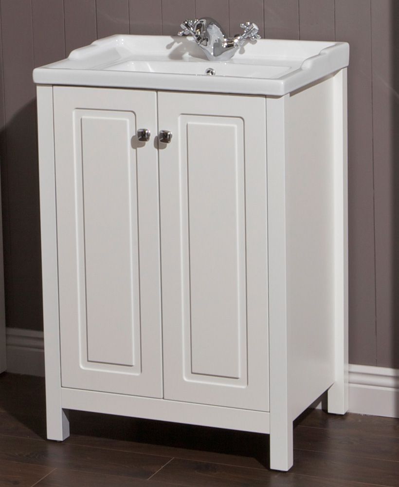 Kingston 60 Chalk White Vanity Unit & Victoria Basin