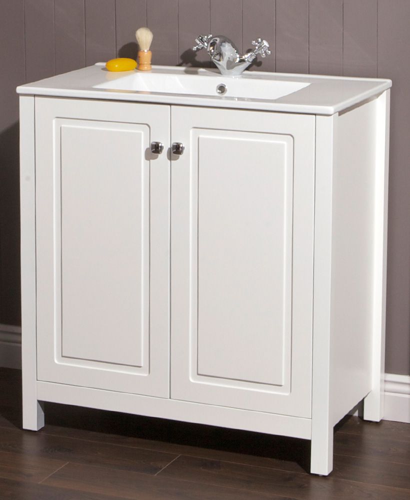 Kingston chalk white 80 vanity unit & toledo basin