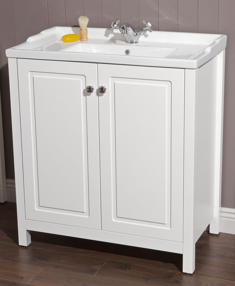 Kingston chalk white 80 vanity unit & victoria basin