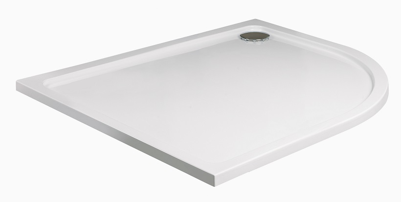 Kristal Low Profile 1000x800 Offset Quadrant Shower Tray RH with FREE shower waste