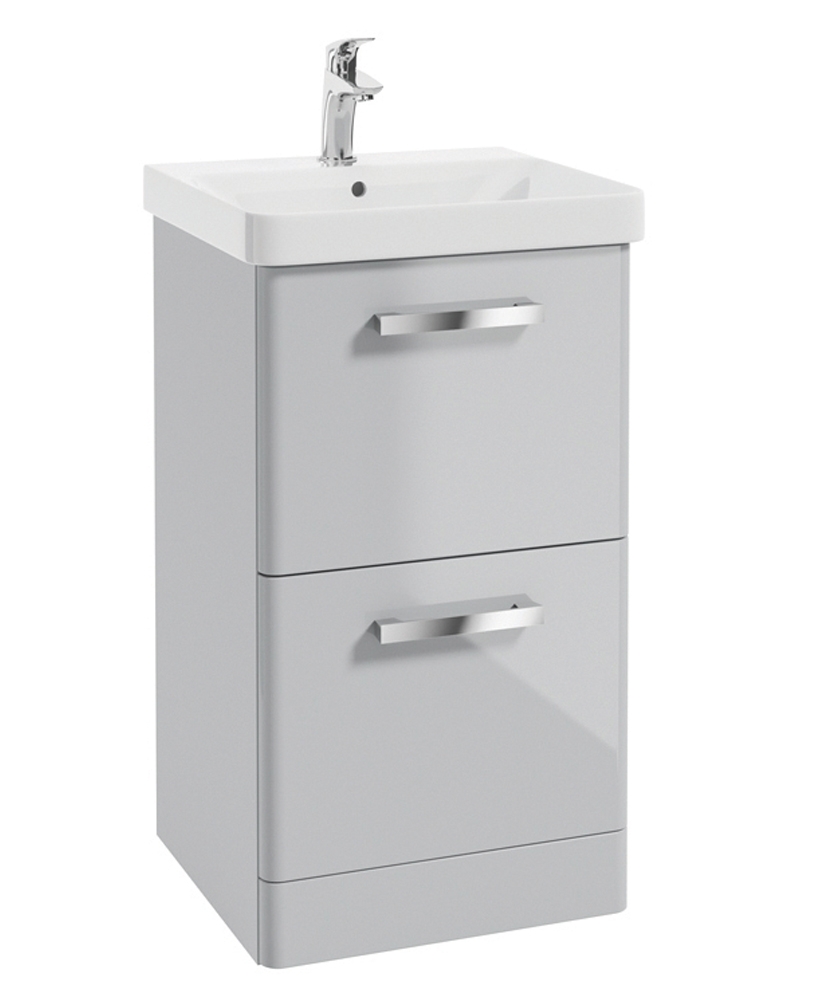 Odeon Cool Grey 500mm 2 Drawer Vanity Unit & Basin