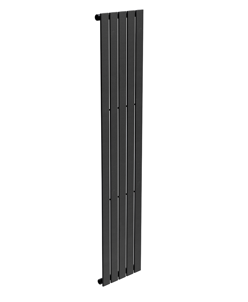 Piatto Flat Tube Designer Radiator Vertical 1800 X 376 Single Panel Black