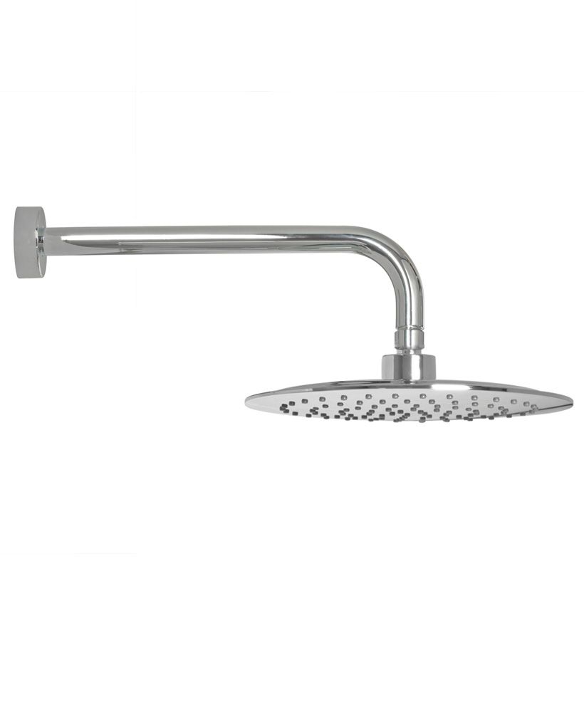 Ria Round 230mm Chrome Shower Head & 300 Wall Shower Arm