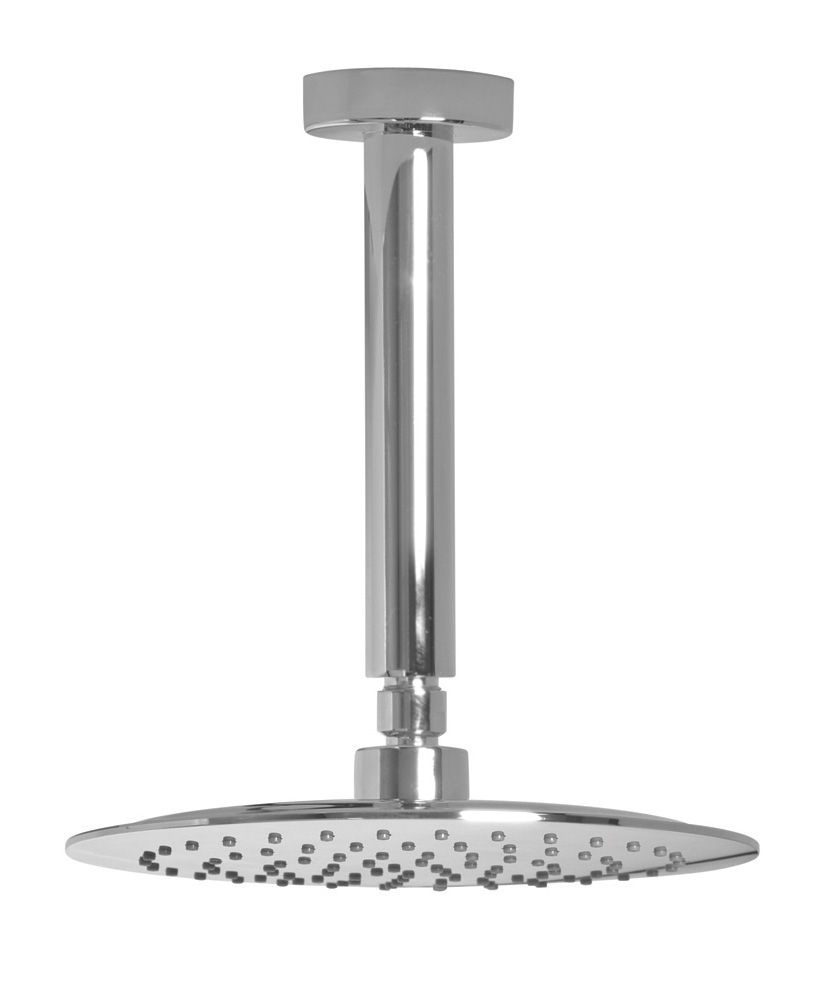 Ria Round 230mm Chrome Shower Head & 200 Ceiling Shower Arm