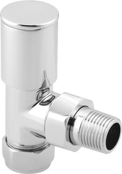 Round Angled Radiator Valves