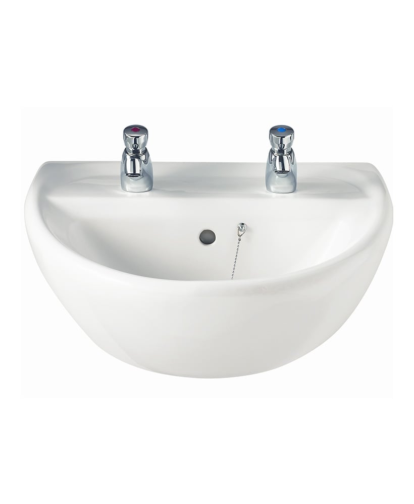 Sola 500 Washbasin 2 Tap Hole