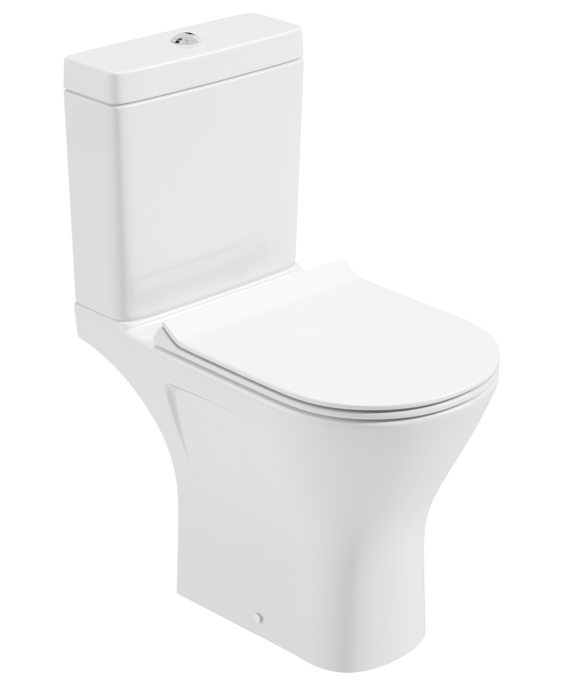 Scala Close Coupled Open Back WC Comfort Height & Delta Slim Seat