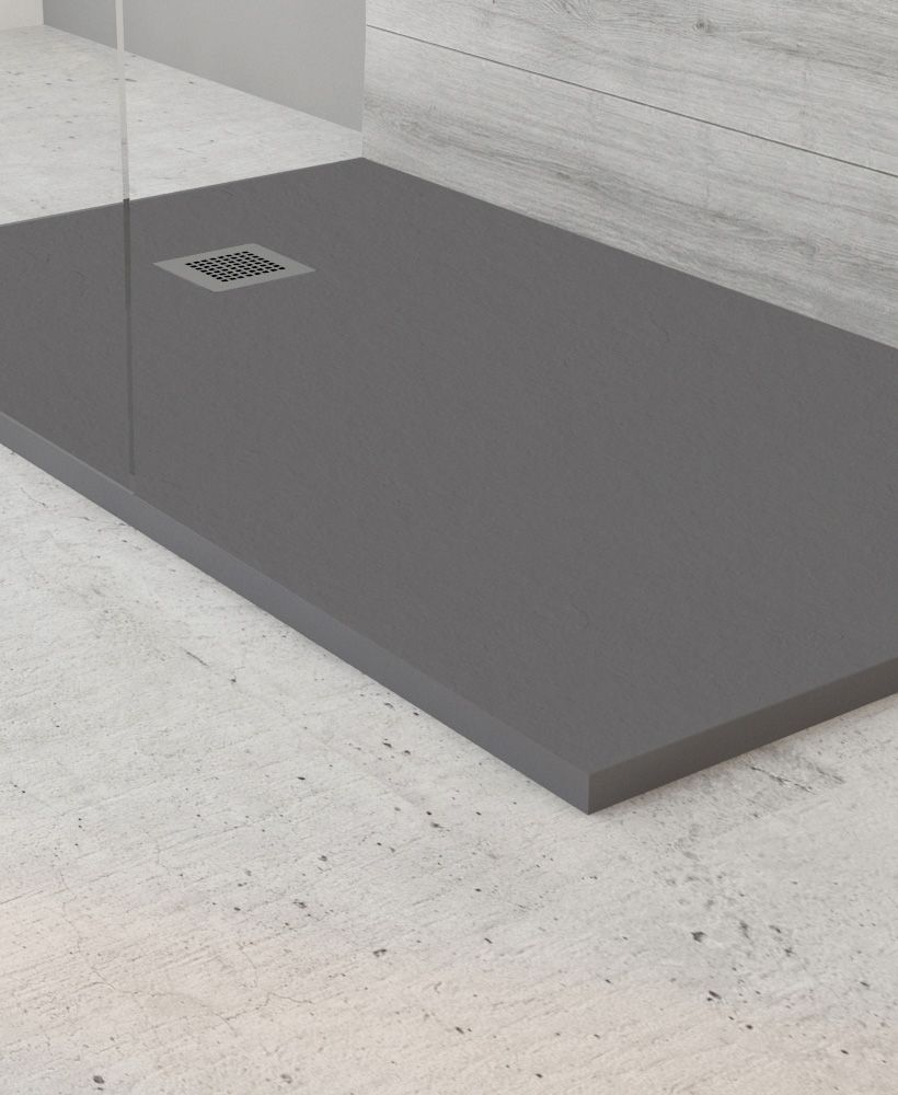 SLATE 1200 x 800 Shower Tray Anthracite - with FREE shower waste