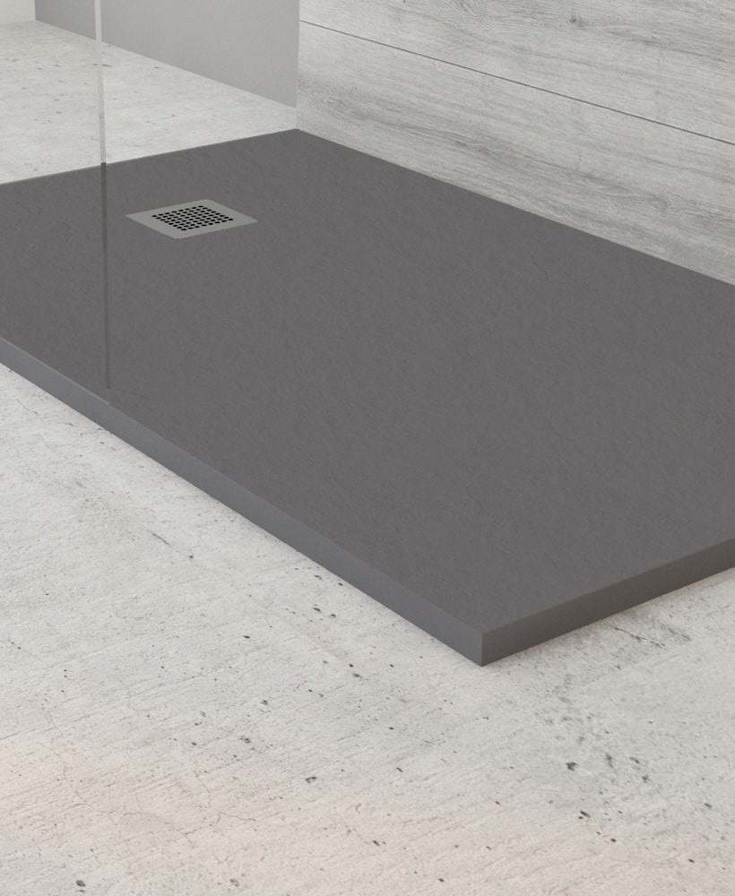 SLATE 1400 x 900 Shower Tray Anthracite - with FREE shower waste