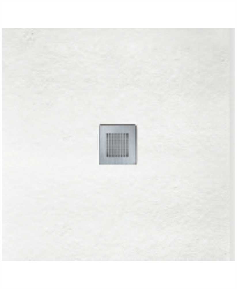 SLATE 800 x 800 Shower Tray White - with FREE shower waste