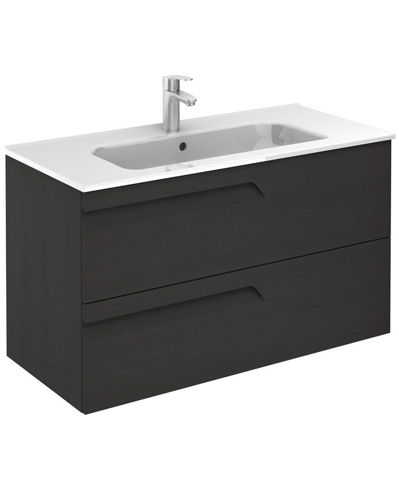 Brava Nature Grey 100 Vanity Unit & Slim Basin