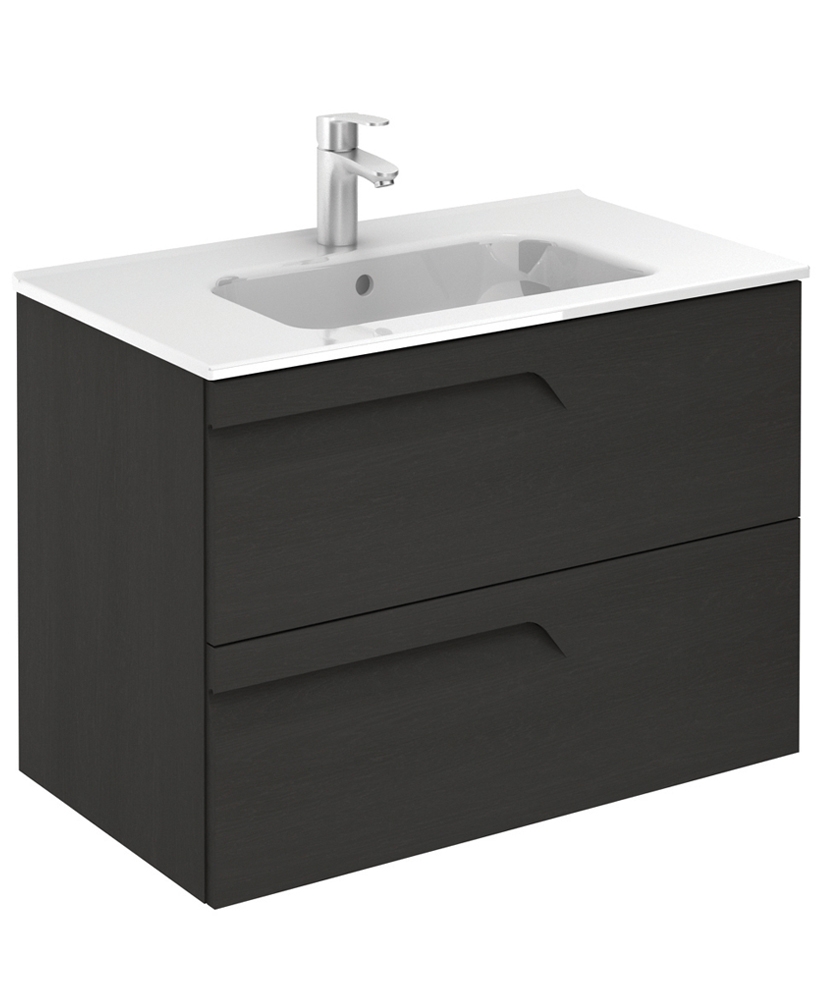 Brava Nature Grey 80 Vanity Unit & Slim Basin