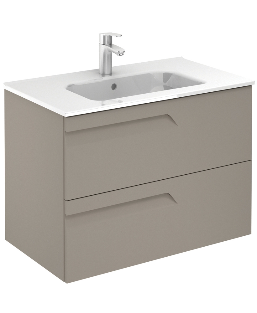 Brava Smokey Matt 80 Vanity Unit & Slim Basin