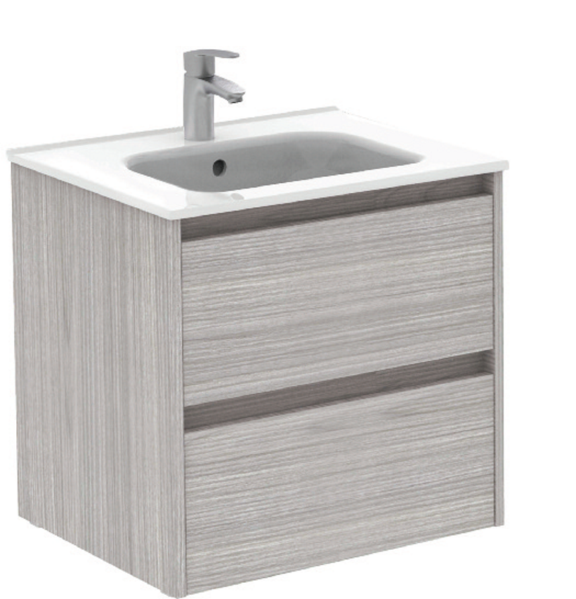 Smart Sandy Grey 2 Drawer 60cm Vanity Unit