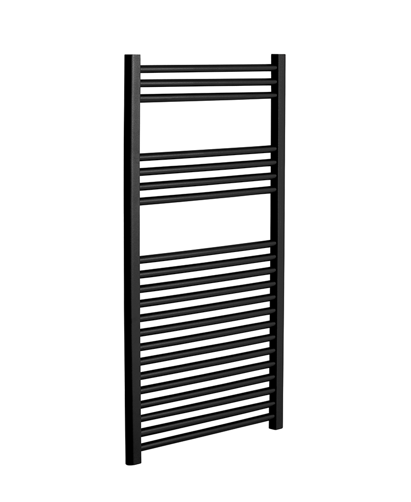 1200 x 500 Straight Towel Warmer Black