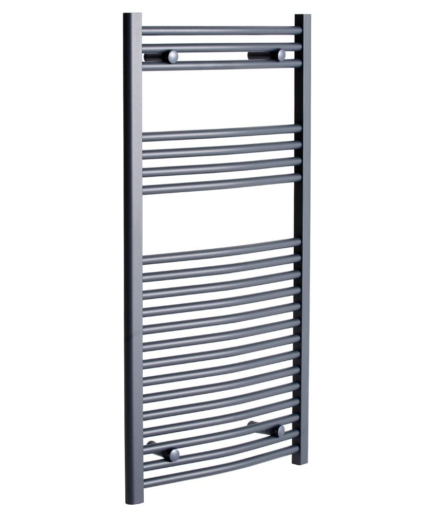 Sonas 1200 x 500 Curved Towel Rail - Anthracite