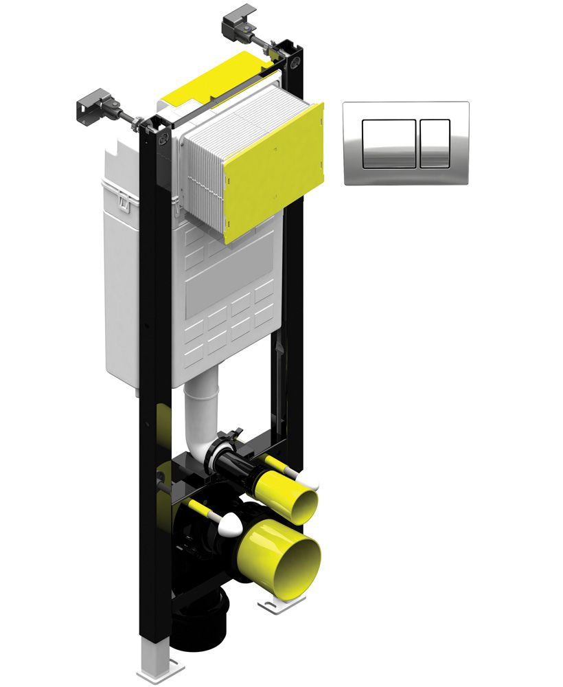 Fastfix High Frame for Wall Hung Toilet fascia plate, rectangular