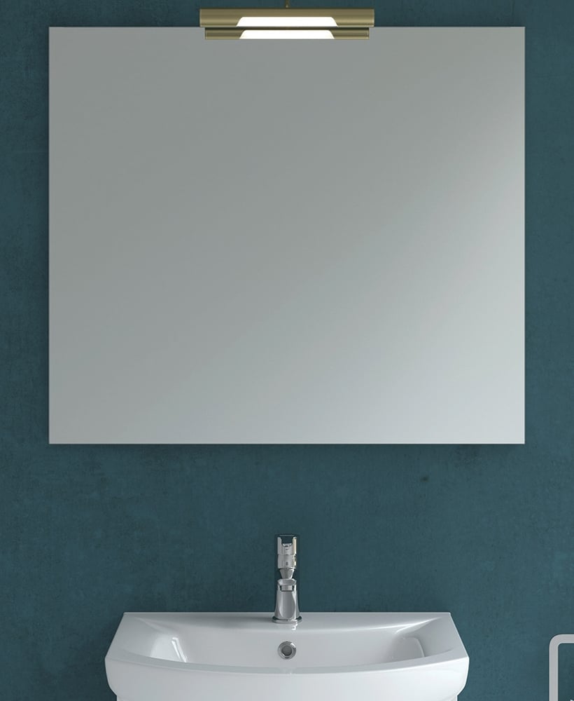 600mm x 700mm Mirror & Andrea Brass Light