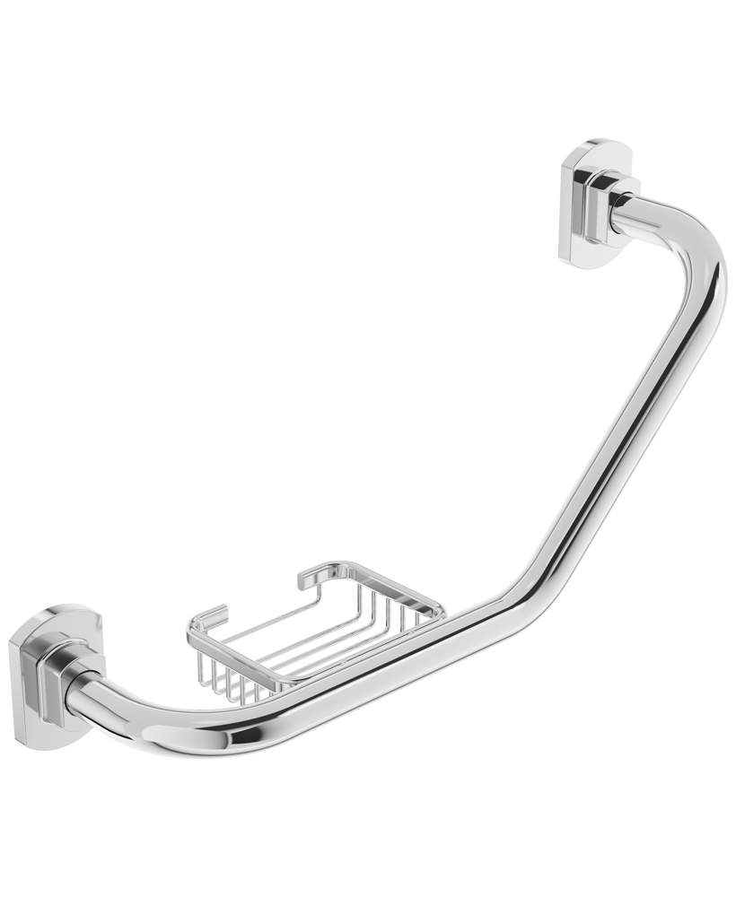 Stessa Angled Grab Bar with Basket