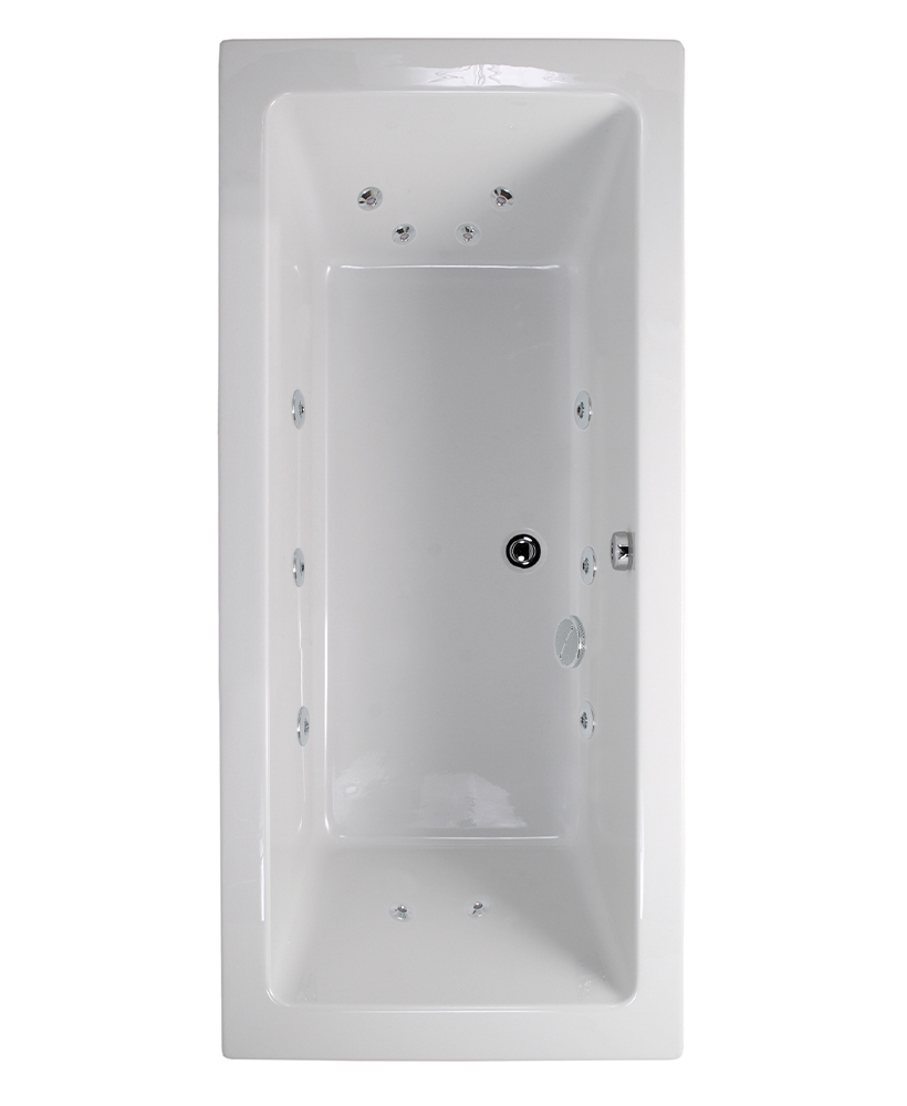 Pacific Double Ended 1900x800mm 12 Jet Bath