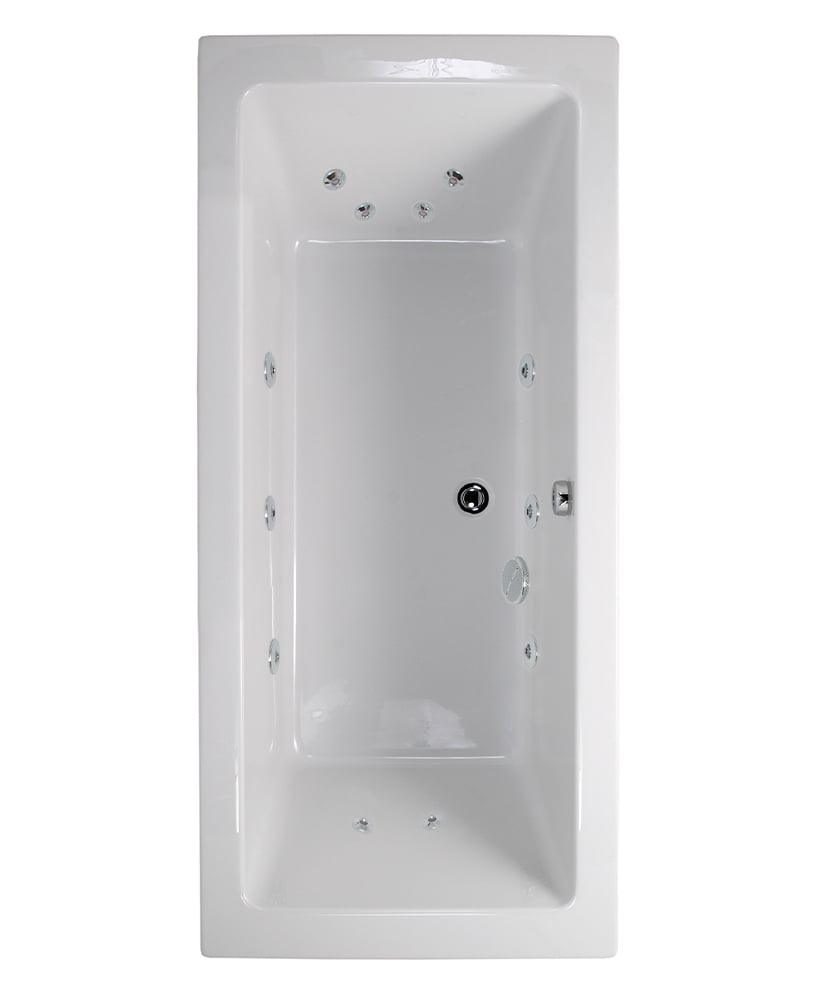 Pacific Endura Double Ended 1700x750mm 12 Jet Bath