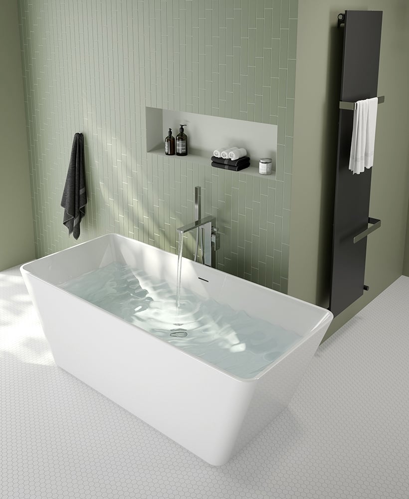 Comino Freestanding Bath including waste and overflow 1700x750mm