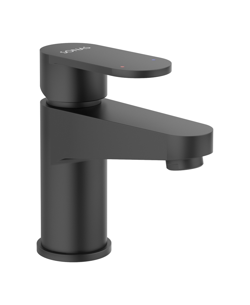 Norfolk Eco Flow Basin Mixer Matt Black