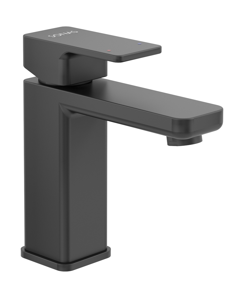 Contour Eco Flow Basin Mixer Matt Black